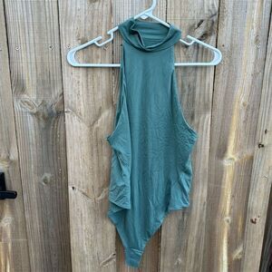 Lululemon Women's Cowl Neck Sleeveless Bodysuit Teal Size L